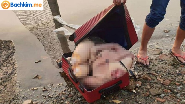 Hình ảnh kinh hoàng bên trong vali khi người dân Đà Nẵng phát hiện