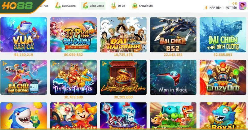 Top tựa game bắn cá nổi bật tại HO88 Top tựa game bắn cá nổi bật tại HO88